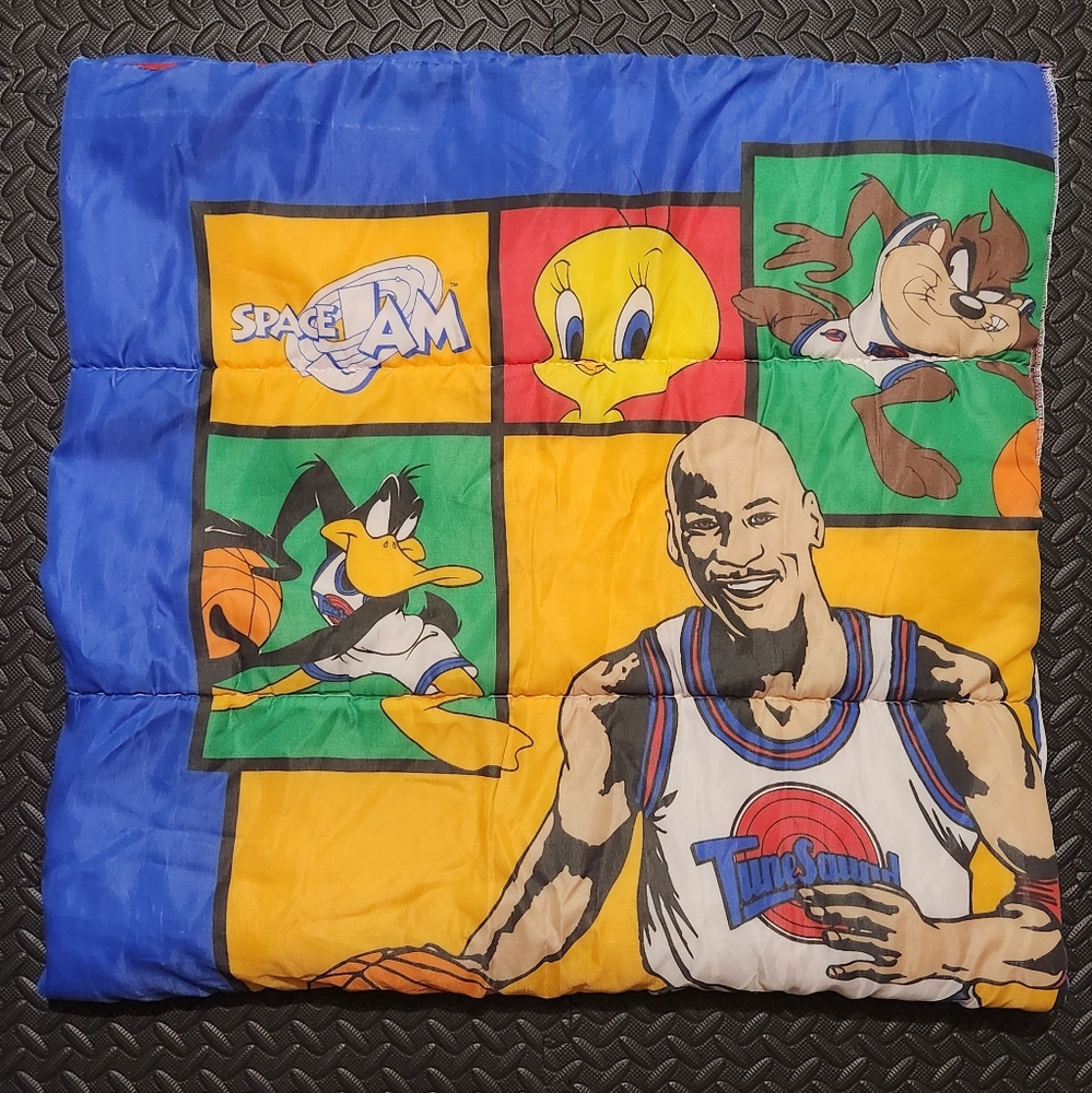 Vintage 1996 Space Jam Sleeping Bag Michael Jordan Bugs Bunny Looney Tunes
